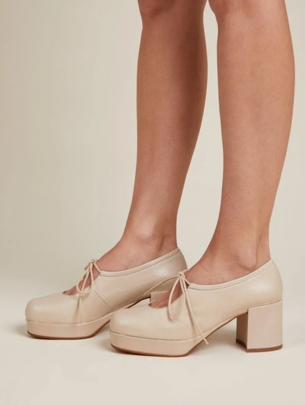 Intentionally Blank serif clouds ballet platform heels, 39